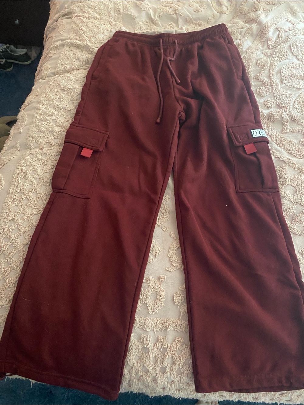 Maroon Men's Cargo Pants